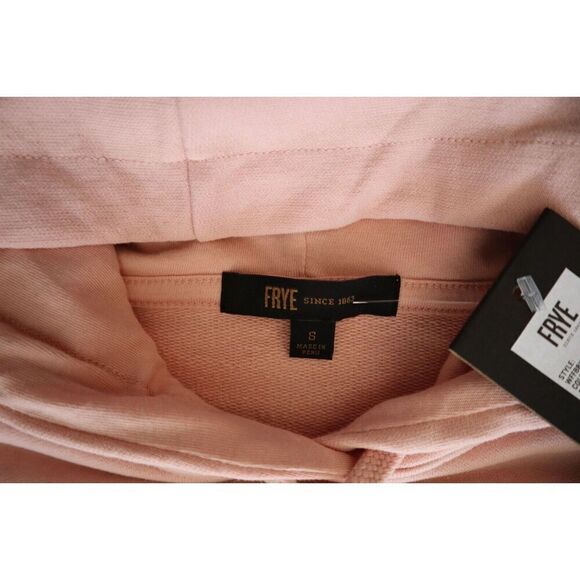 Frye WFF8BKL02-621 Women's Sz S Silver Pink Circle Logo Graphic Hoodie - Picture 3 of 12